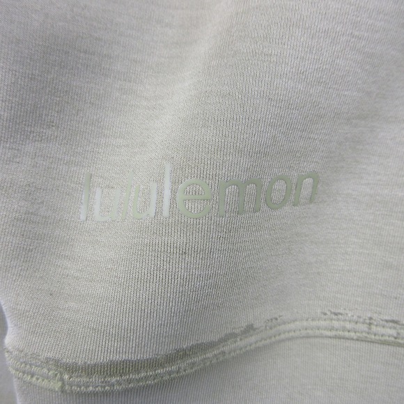 Lululemon Sweatshirt Womens 6 Green Cropped Crewneck Pullover Logo Stretch - Picture 3 of 9